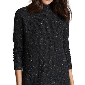 Madewell heathered dark grey/black turtleneck sweater dress